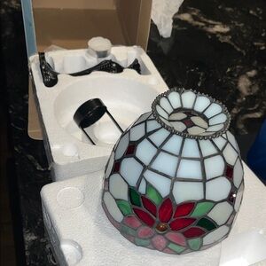 PartyLite Stained Glass Lamp Candle Holder